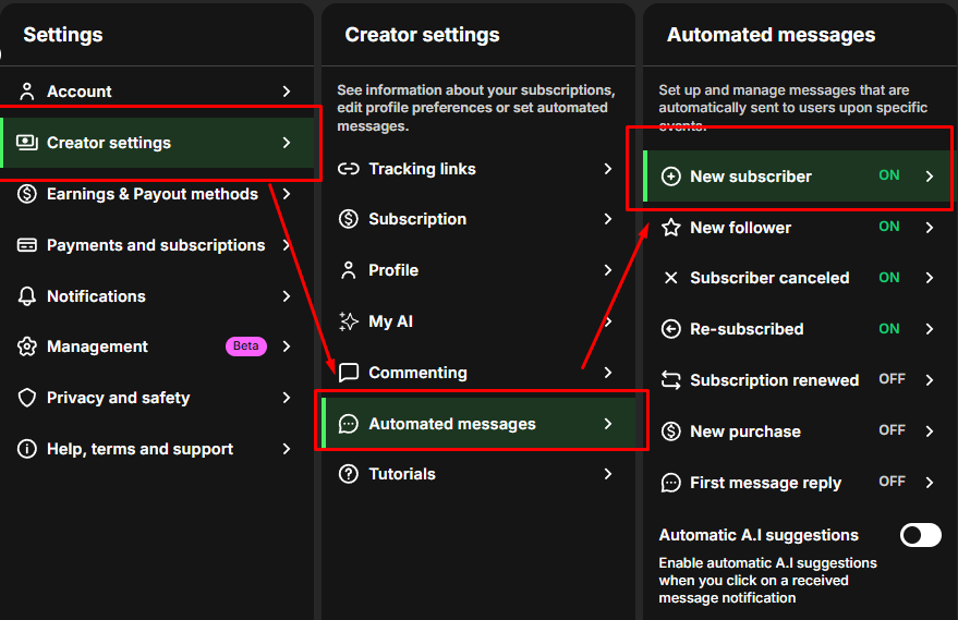 fanvue settings